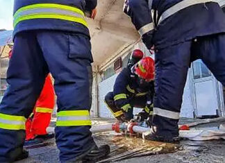 Incendiu violent la Centrul Comercial Transilvania