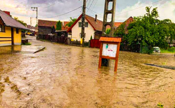 Cod galben pentru inundații emis pentru aproape întreaga țară pentru posibile inundații locale
